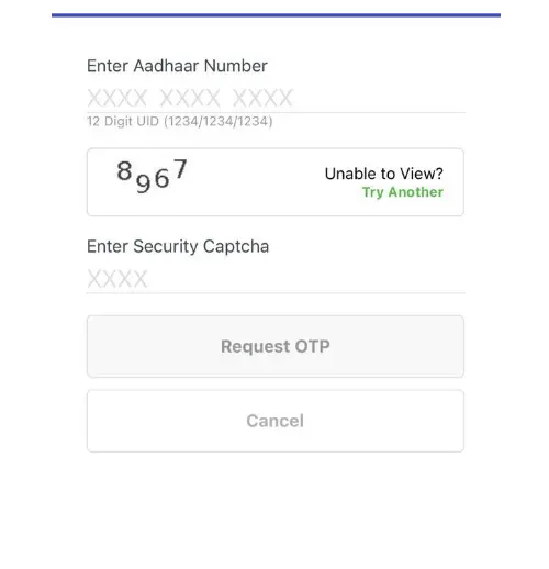 Enter Aadhaar to Download Aadhaar