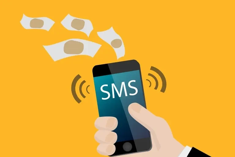 Account balance check via SMS Image of SMS logo shows Account balance check via SMS