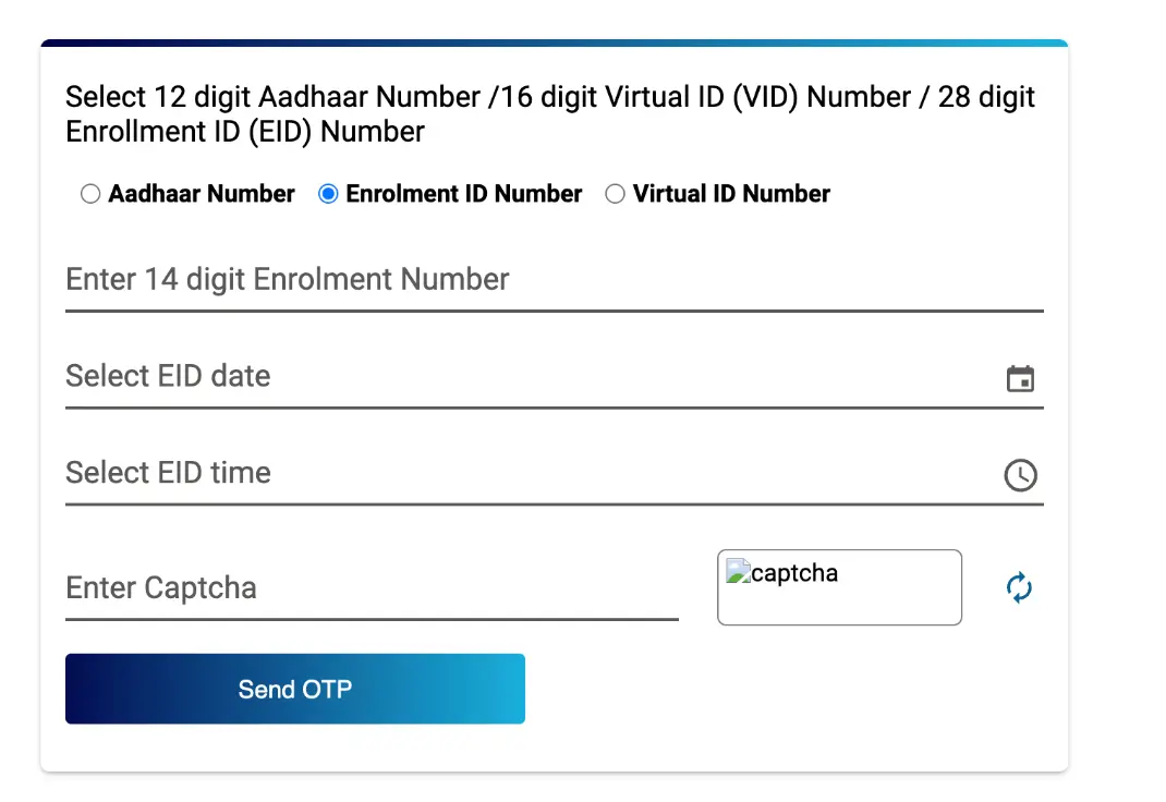 Aadhaar Card Download with EID and Mobile Number
