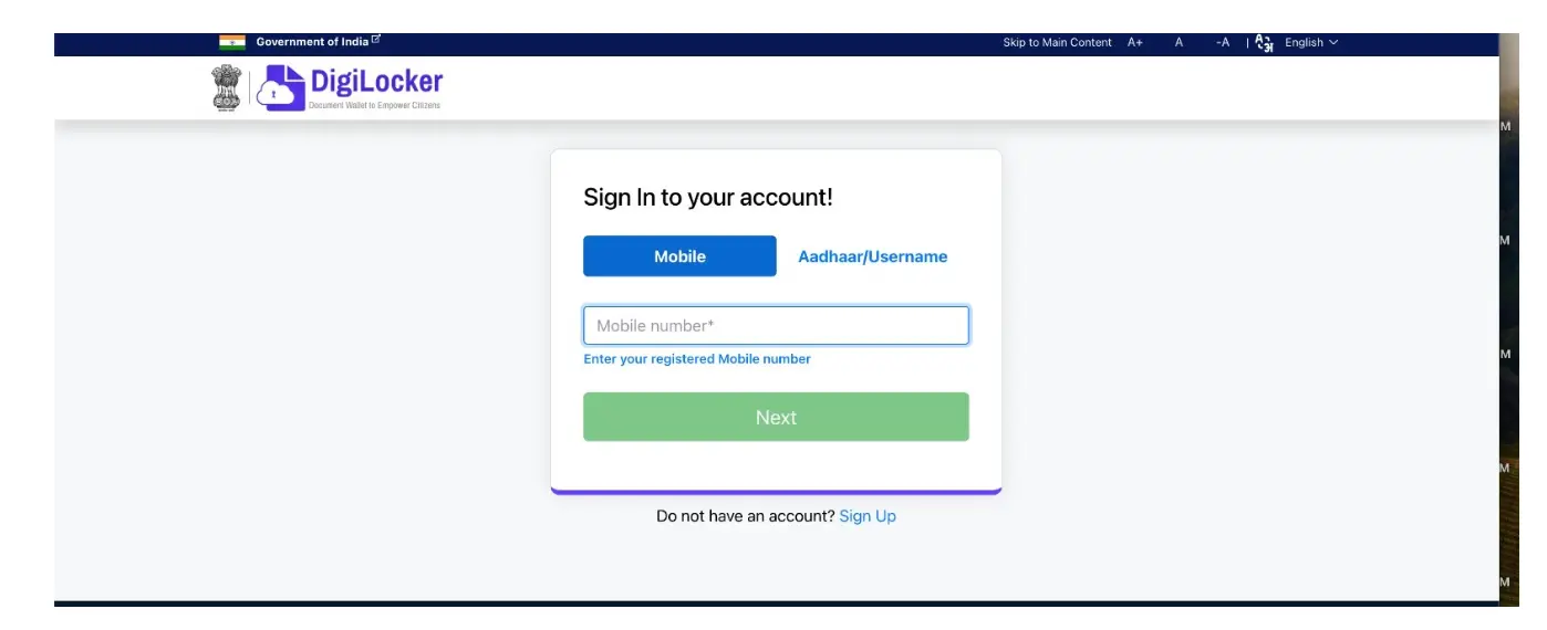 Aadhaar Download with Digilocker