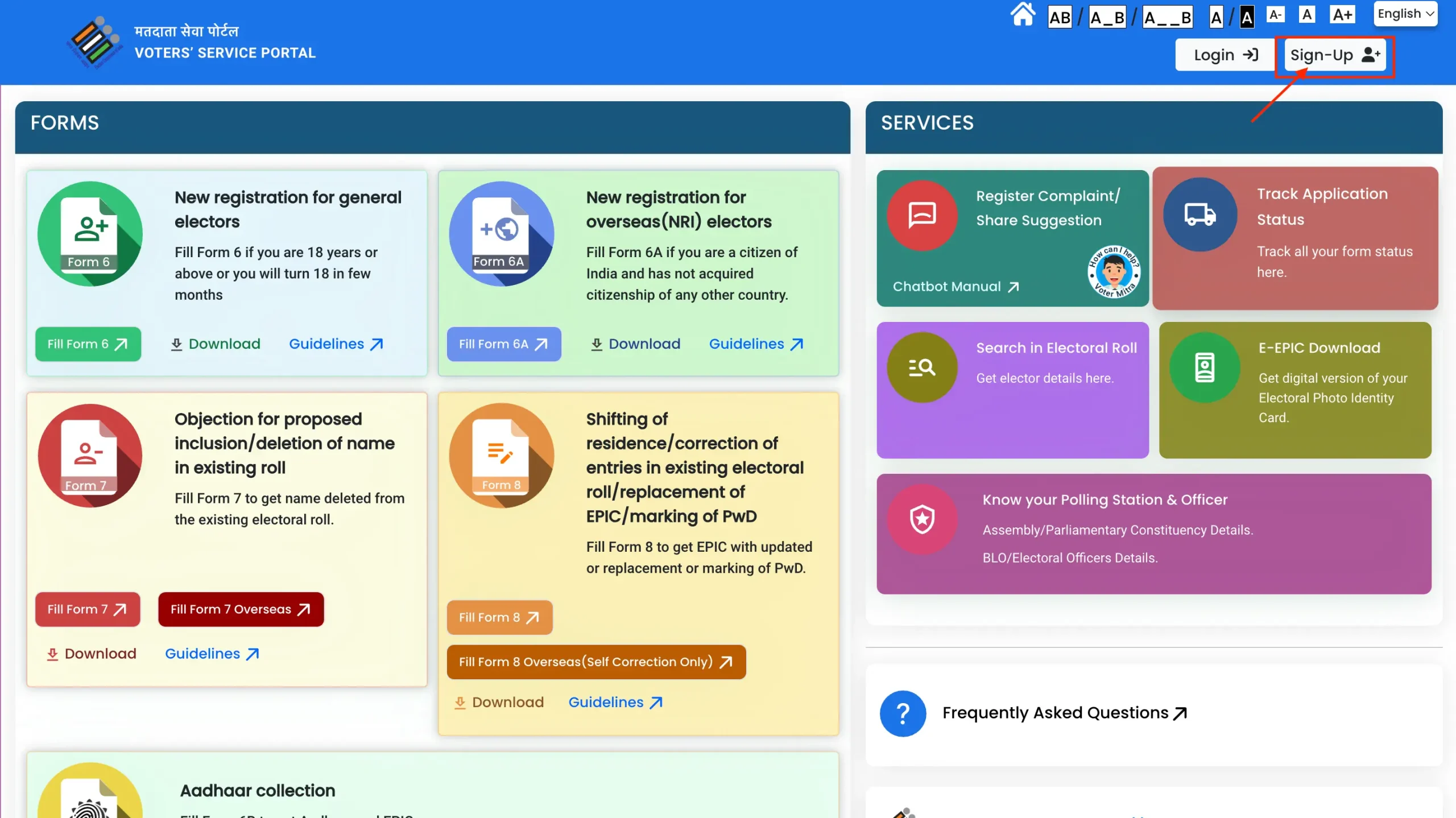 First Time Voters Signup