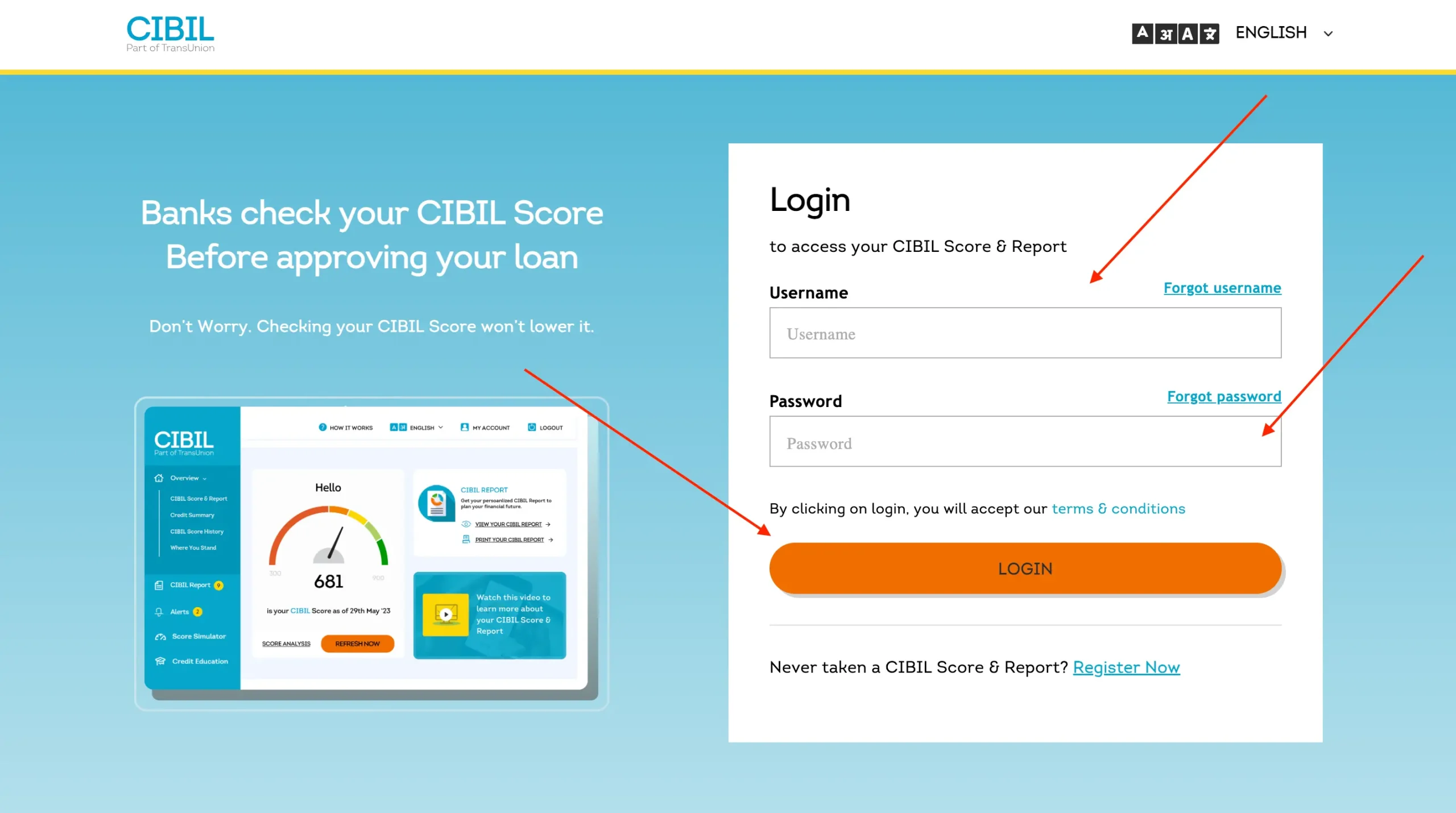 Login to CIBIL
