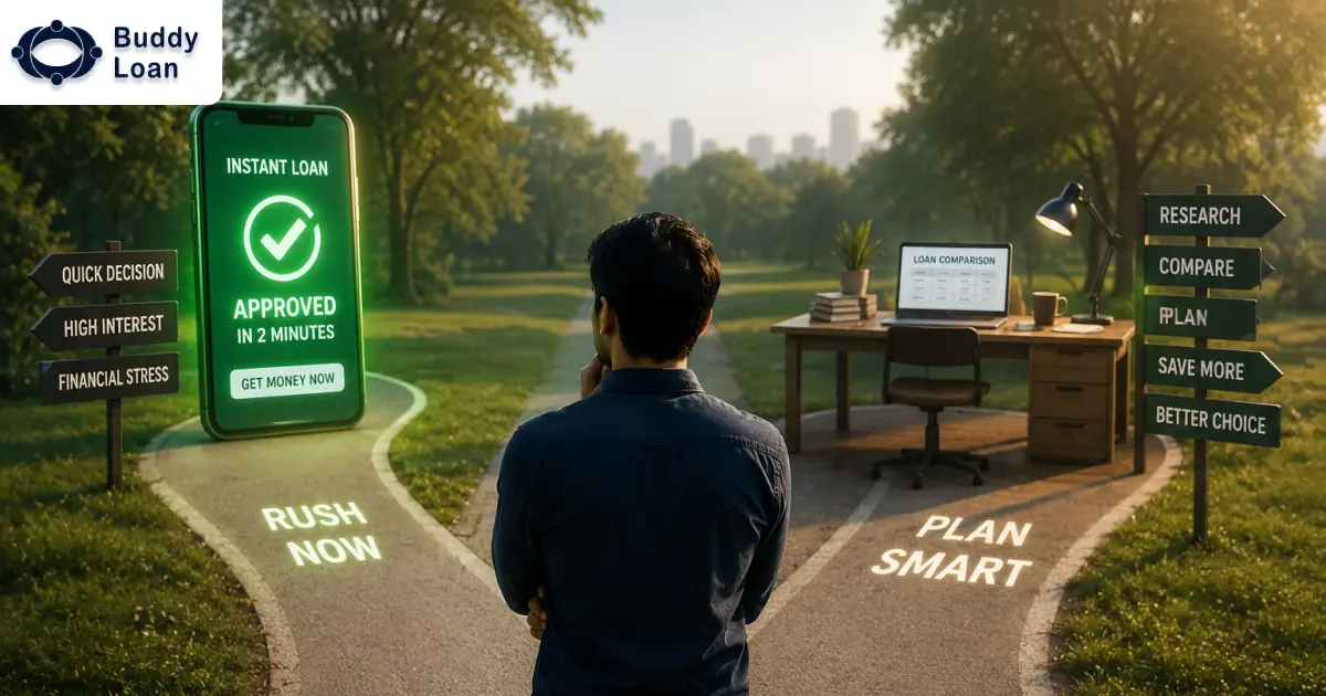 Compare Rushing into a Loan vs smart informed decision