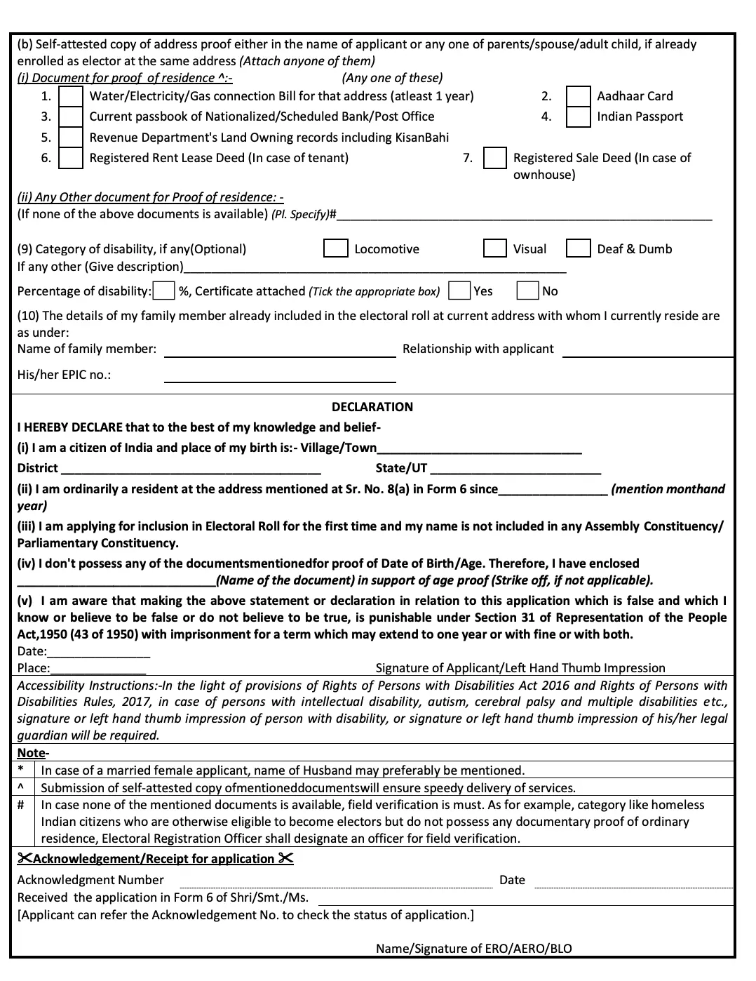 Form 6 Page 2 Register to Vote