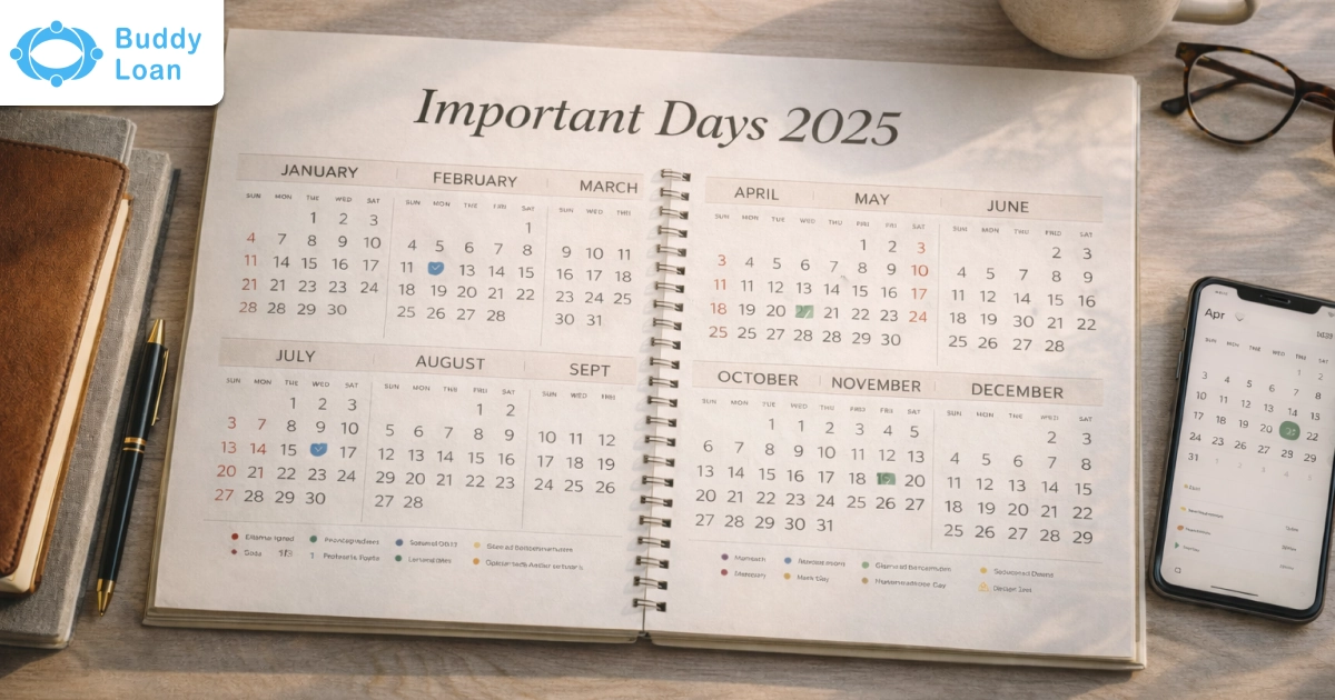 Open calendar planner showing important days of the year Open calendar planner showing important days of the year