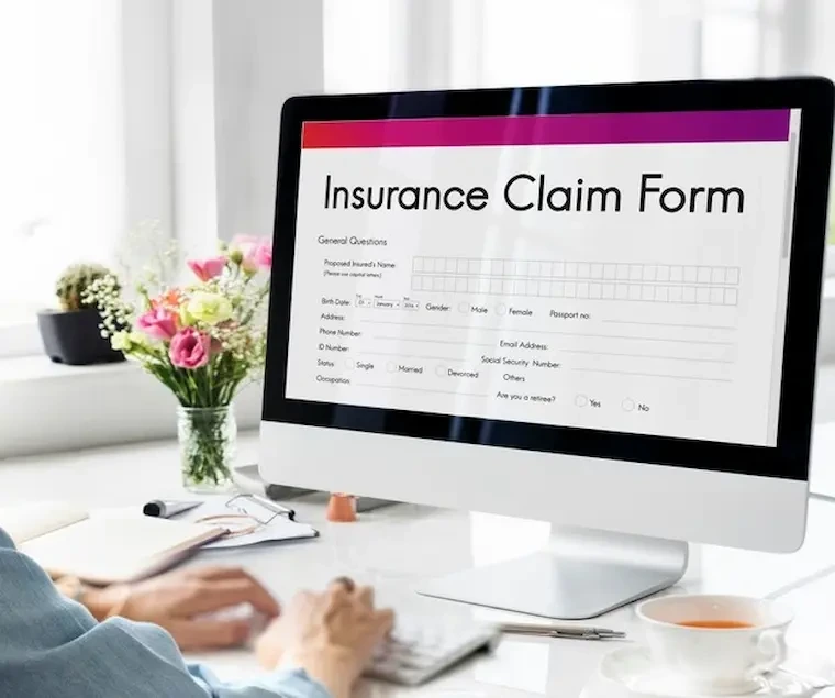 insurance claim form document application concept insurance claim form document application concept