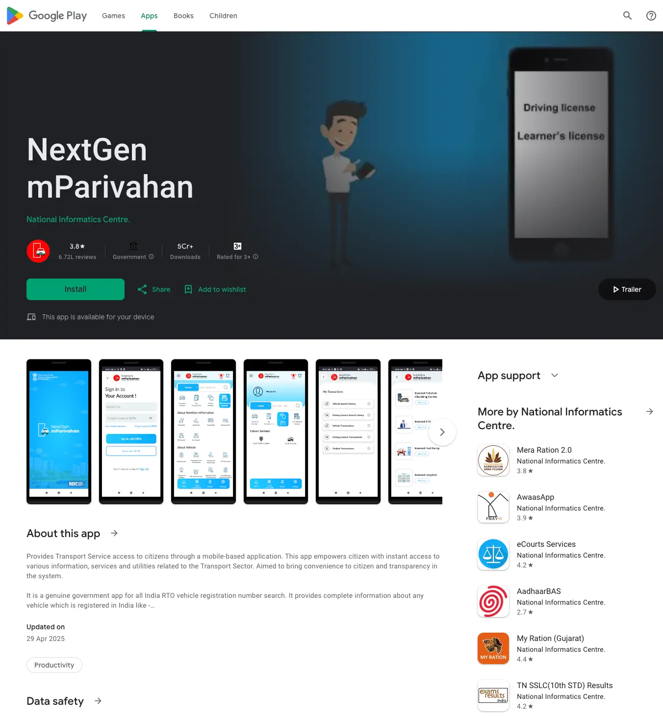 mParivahan app mParivahan app