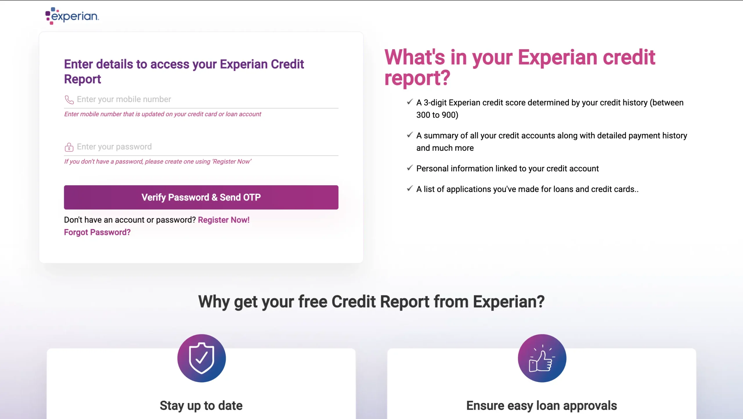 Raise Experian Dispute with Phone Number