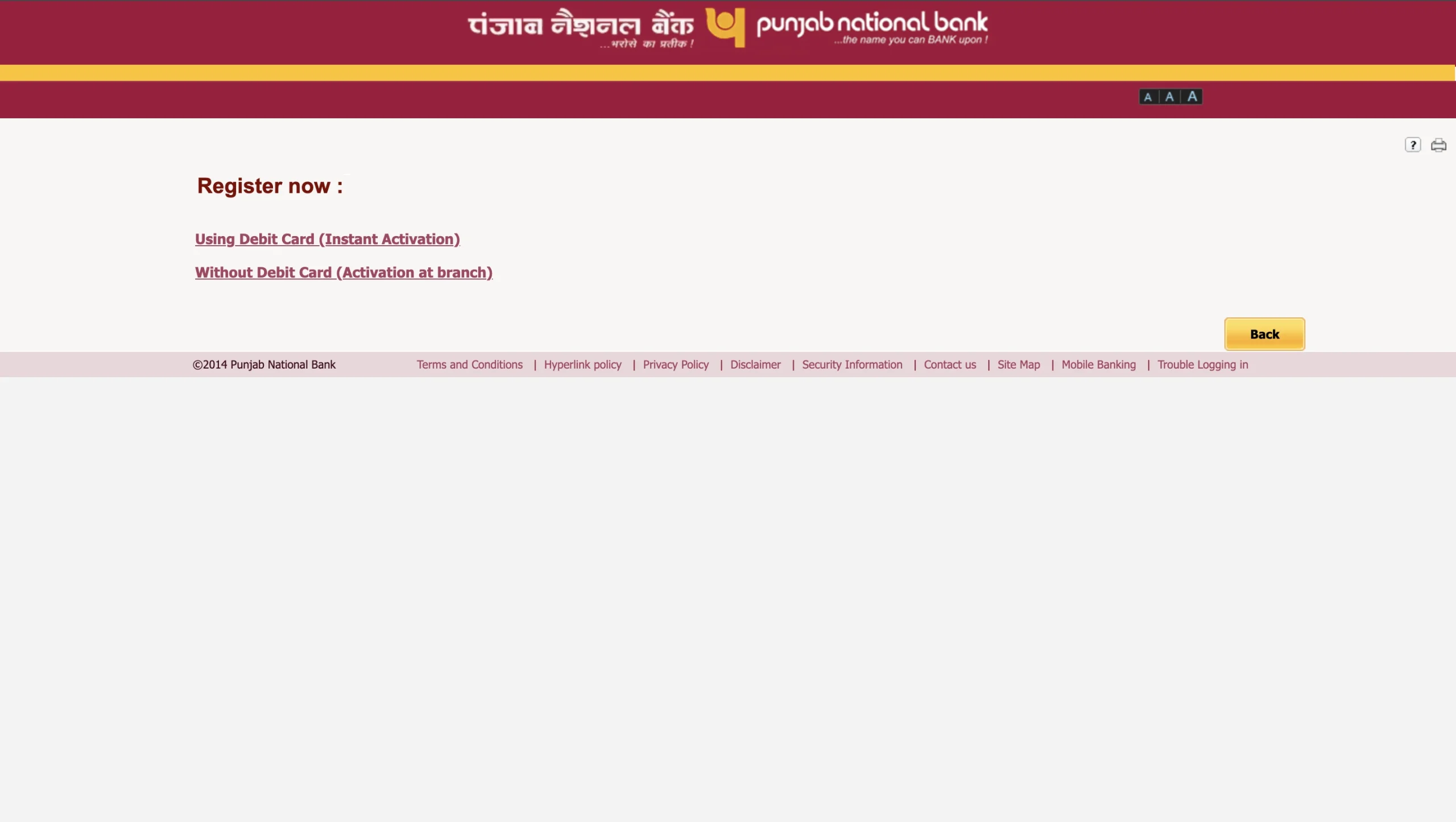 PNB retail banking register