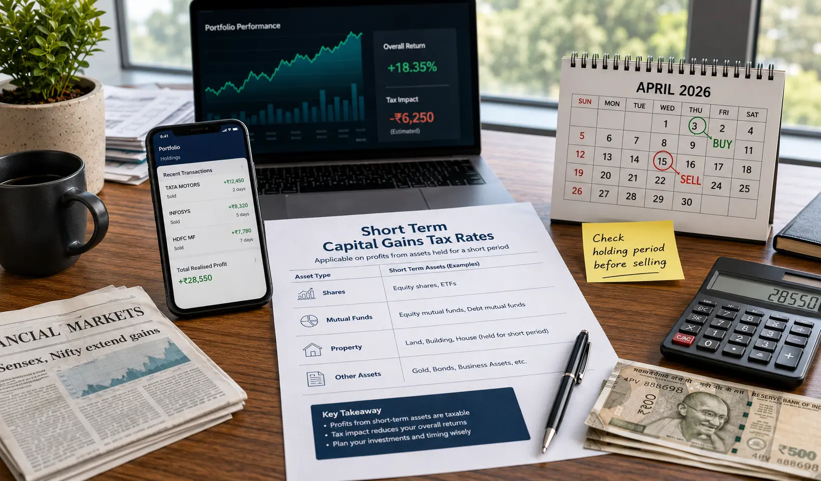 Short-term capital gains tax planning for investors
