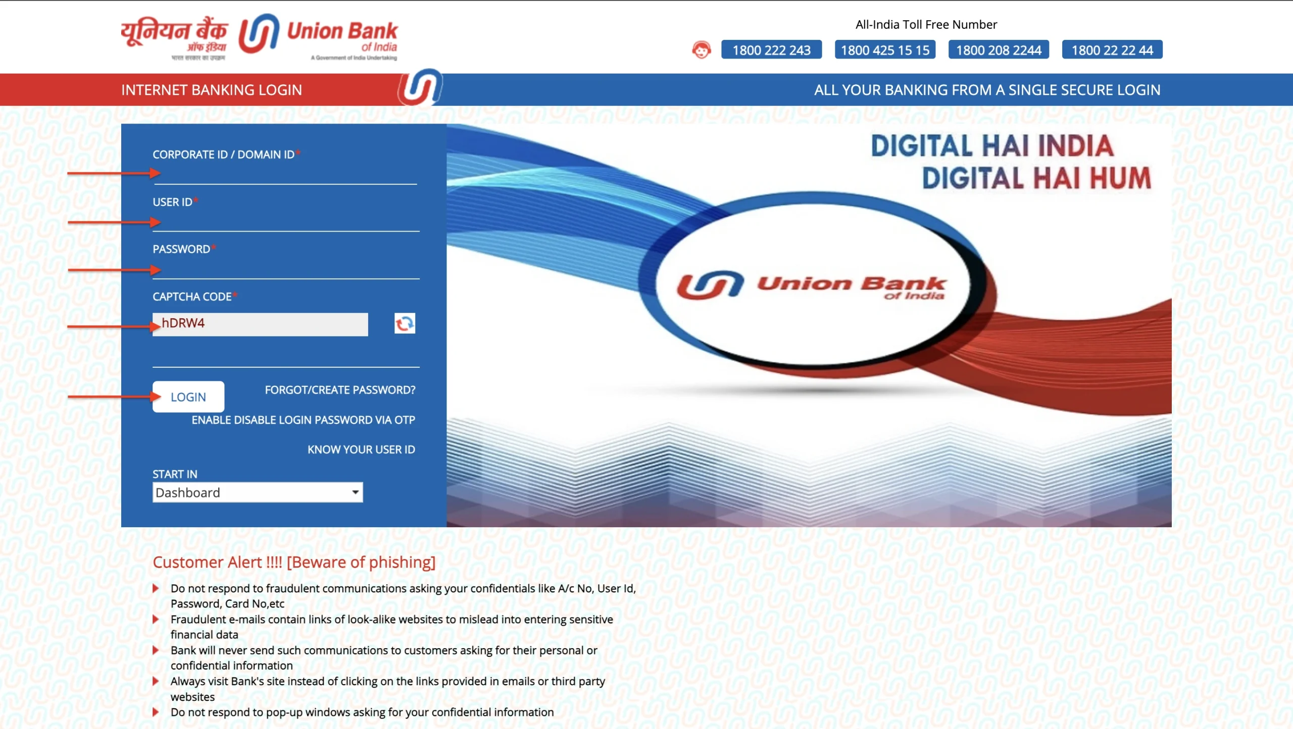 Union Bank Corporate Net Banking Details Login