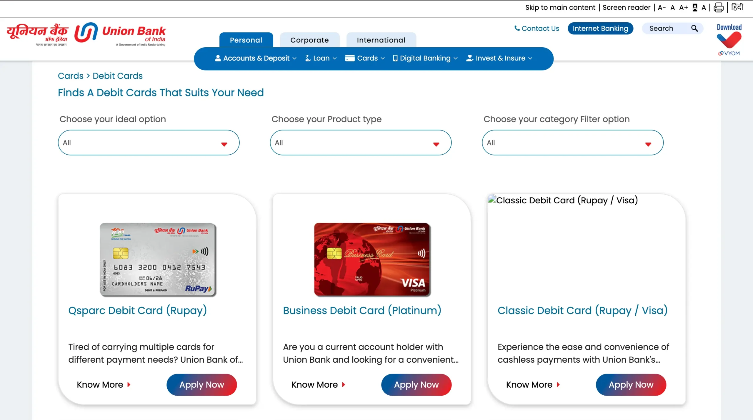 Union Bank of India Online Banking Portal